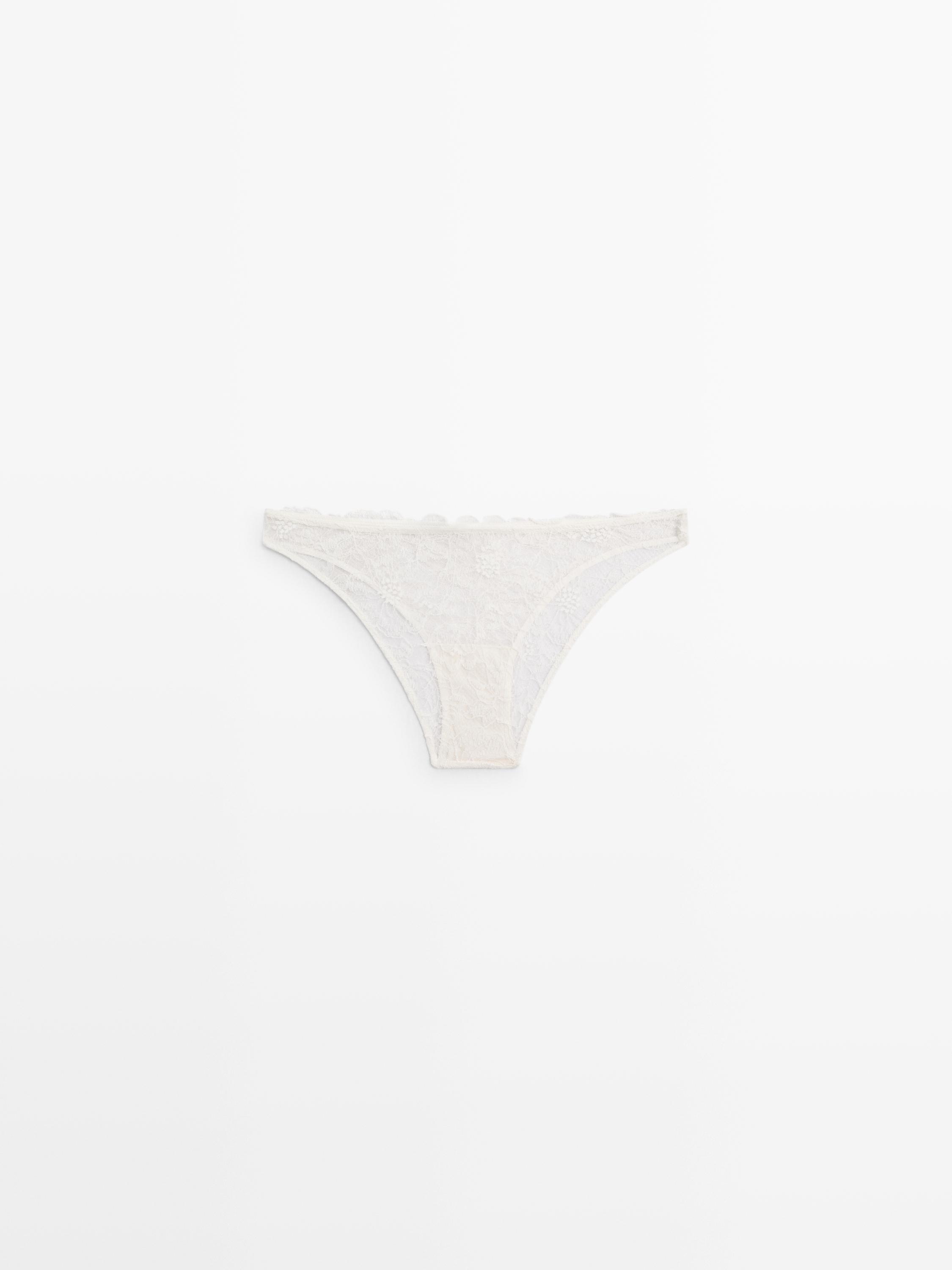 Culotte dentelle ondulée